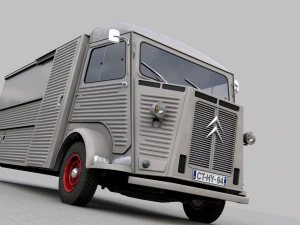 citroen h type fourgon rallonge 1964 3D Model