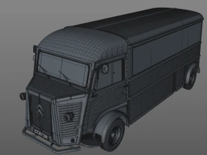 citroen h type fourgon rallonge 1964 3D Model