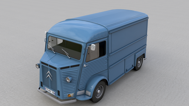 citroen h type fourgon 1976 Modelo 3D .c4d .max .obj .3ds .fbx .stl .blend 