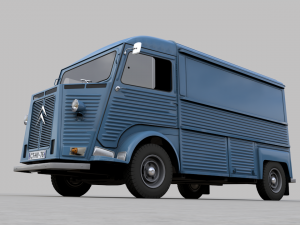 citroen h type fourgon 1976 Modelo 3D