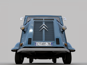 citroen h type fourgon 1976 Modelo 3D