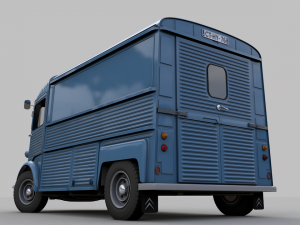 citroen h type fourgon 1976 Modelo 3D