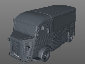 citroen h type fourgon 1976 Modelo 3D