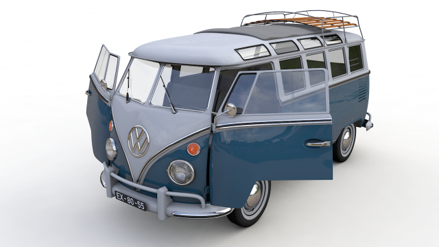Vw bus top 3d model