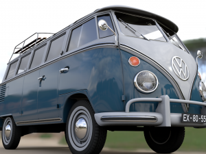 volkswagen t1 microbus deluxe 1966 3D 모델