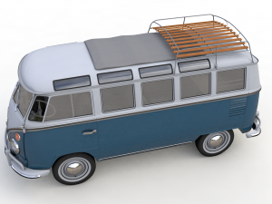 volkswagen t1 microbus deluxe 1966 3D 모델
