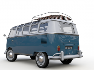 volkswagen t1 microbus deluxe 1966 3D 모델