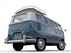 volkswagen t1 microbus deluxe 1966 3D 모델