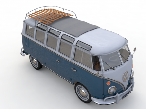 volkswagen t1 microbus deluxe 1966 3D 모델