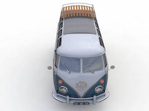 volkswagen t1 microbus deluxe 1966 3D 모델