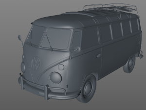 volkswagen t1 microbus deluxe 1966 3D 모델