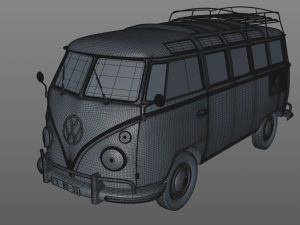 volkswagen t1 microbus deluxe 1966 3D 모델