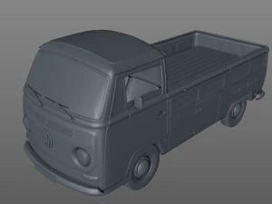 volkswagen t2 pickup single cabine 1969 3D Model