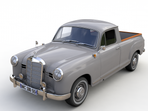 mercedes-benz 180d w120 poton pickup 1958 3D Model