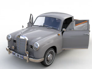 mercedes-benz 180d w120 poton pickup 1958 3D Model