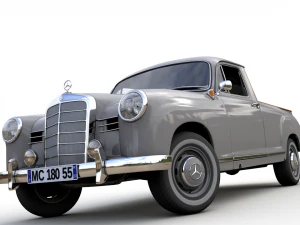 mercedes-benz 180d w120 poton pickup 1958 3D Model