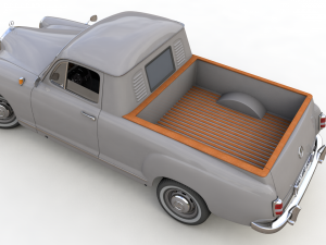 mercedes-benz 180d w120 poton pickup 1958 Modèle 3D