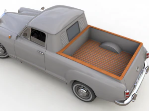 mercedes-benz 180d w120 poton pickup 1958 3D Model