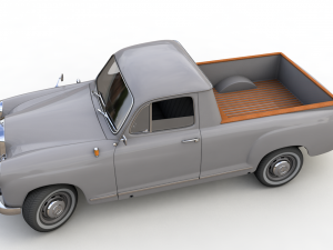 mercedes-benz 180d w120 poton pickup 1958 Modèle 3D