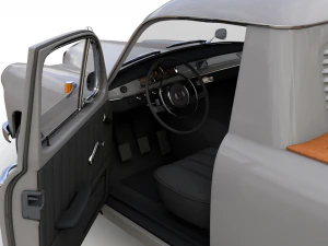 mercedes-benz 180d w120 poton pickup 1958 3D Model