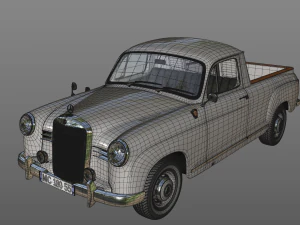mercedes-benz 180d w120 poton pickup 1958 3D Model