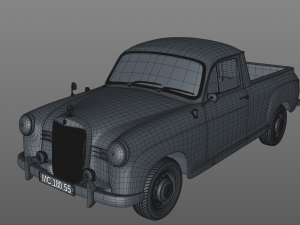 mercedes-benz 180d w120 poton pickup 1958 Modèle 3D