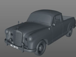 mercedes-benz 180d w120 poton pickup 1958 3D Model