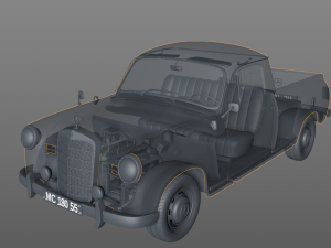 mercedes-benz 180d w120 poton pickup 1958 Modèle 3D