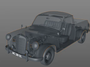 mercedes-benz 180d w120 poton pickup 1958 3D Model