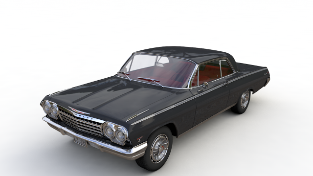 Chevy impala ss coupe 1962 3D Model .c4d .max .obj .3ds .fbx .stl .blend 