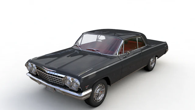 Chevy impala ss coupe 1962 3D Model .c4d .max .obj .3ds .fbx .stl .blend 