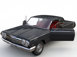 Chevy impala ss coupe 1962 3D Model