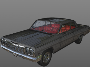 Chevy impala ss coupe 1962 3D Model