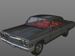 Chevy impala ss coupe 1962 3D Model
