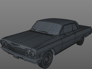 Chevy impala ss coupe 1962 3D Model