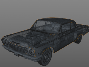 Chevy impala ss coupe 1962 3D Model