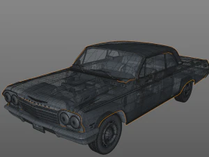 Chevy impala ss coupe 1962 3D Model