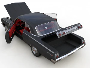 Chevy impala ss coupe 1962 3D Model
