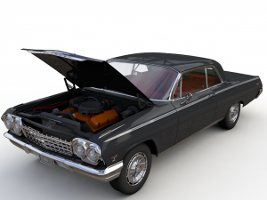 Chevy impala ss coupe 1962 3D Model