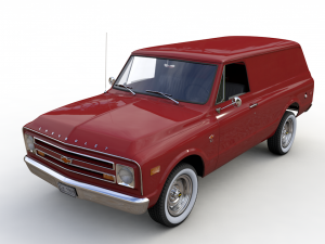 chevy c10 panel truck 1968 3D Model
