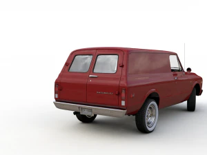 chevy c10 panel truck 1968 3D Model