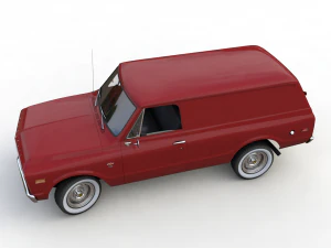chevy c10 panel truck 1968 3D Model