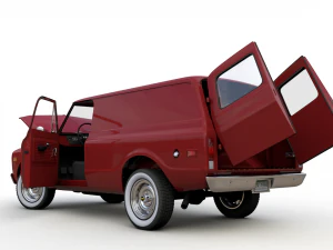 chevy c10 panel truck 1968 3D Model