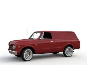 chevy c10 panel truck 1968 3D Model