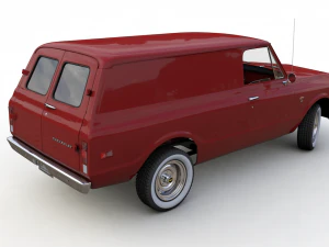 chevy c10 panel truck 1968 3D Model