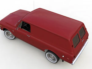 chevy c10 panel truck 1968 3D Model