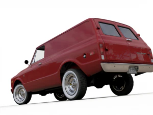 chevy c10 panel truck 1968 3D Model