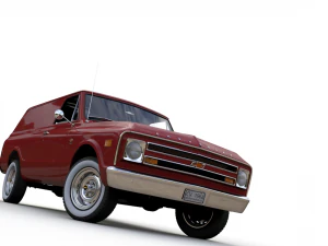 chevy c10 panel truck 1968 3D Model
