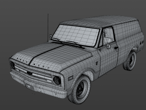 chevy c10 panel truck 1968 Model 3D