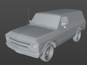 chevy c10 panel truck 1968 Model 3D